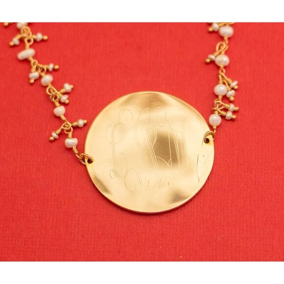 Vintage "LIM" Chain Gold Tone Initial/Word Necklace 18 Inches F10 - Picture 3 of 4